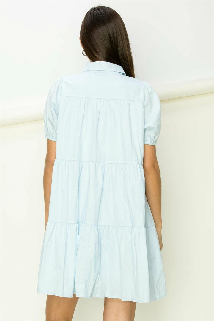 HYFVE Women's Light Blue Button Dress 2 HYFVE Women's Light Blue Button Dress