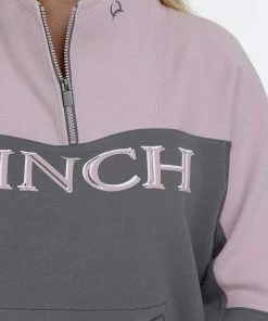 Women's Cinch 1/4 Gray Zip Pullover