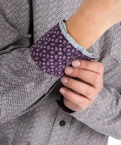 Cinch Women's Mauve & Lavender Printed Button Up Western Shirt 7 Cinch Women's Mauve & Lavender Printed Button Up Western Shirt