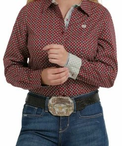Western Shirts Women's Cinch Red Print Long Sleeve Shirt