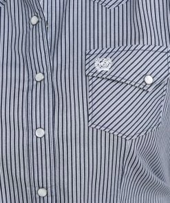 Cinch Blue Stripe Women's Pearl Snap Shirt 5 Cinch Blue Stripe Women's Pearl Snap Shirt