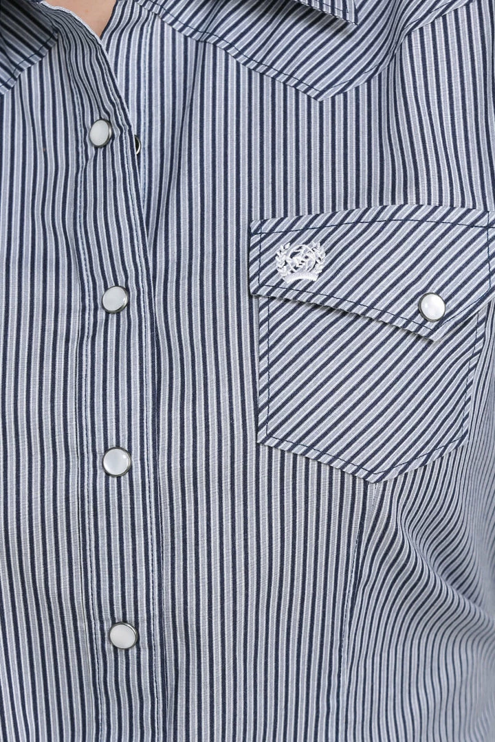 Cinch Blue Stripe Women's Pearl Snap Shirt 3 Cinch Blue Stripe Women's Pearl Snap Shirt