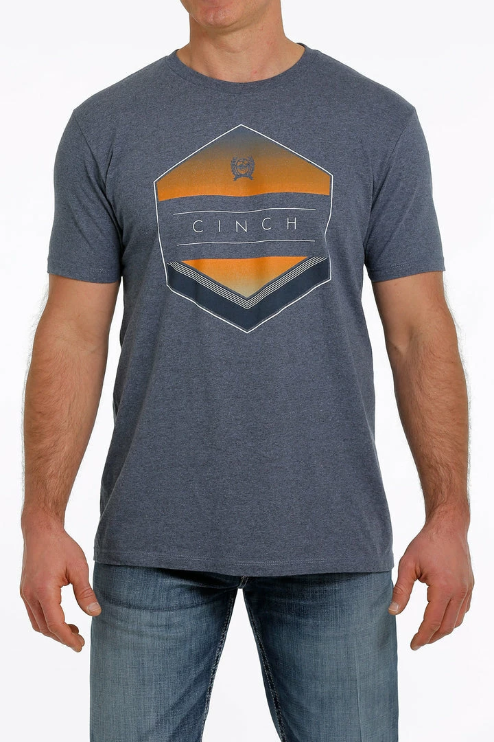 Men's Cinch Heather Blue Short Sleeve Tee T-Shirts/Polos 1 Men's Cinch Heather Blue Short Sleeve Tee T-Shirts/Polos