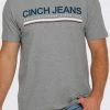 Men's Cinch Heather Gray Short Sleeve Tee T-Shirts/Polos