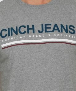 Men's Cinch Heather Gray Short Sleeve Tee T-Shirts/Polos