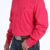 Miller Int. Men's Cinch Solid Button Down-Pink