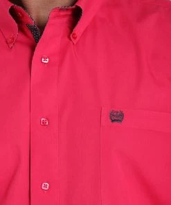 Miller Int. Men's Cinch Solid Button Down-Pink 5 Miller Int. Men's Cinch Solid Button Down-Pink