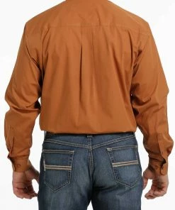 Men's Cinch Copper Solid Long Sleeve Western Shirt