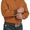 Men's Cinch Copper Solid Long Sleeve Western Shirt