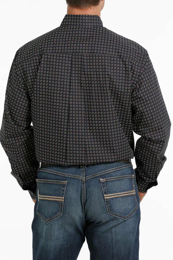 Men's Cinch Black Print Long Sleeve Button Down Shirt 2 Men's Cinch Black Print Long Sleeve Button Down Shirt