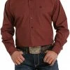 Men's Cinch Coral Print Long Sleeve Button Down Shirt Long Sleeve Shirts
