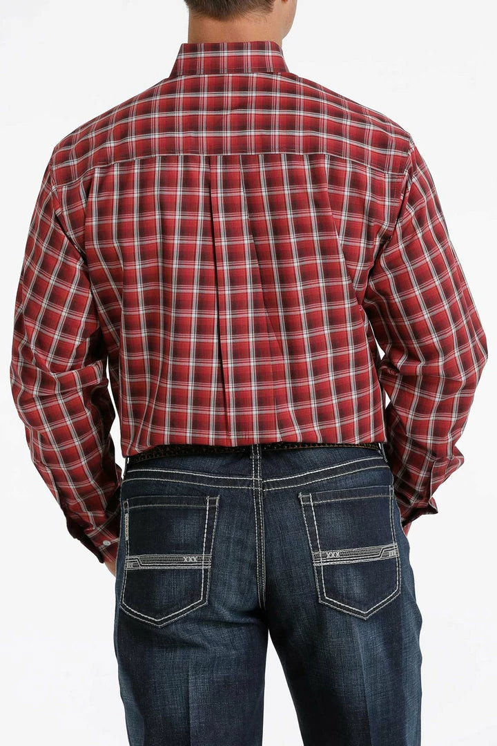 Long Sleeve Shirts Men's Cinch Coral Plaid Long Sleeve Button Down Shirt 2 Long Sleeve Shirts Men's Cinch Coral Plaid Long Sleeve Button Down Shirt