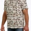Short Sleeve Shirts Men's Cinch Short Sleeve Camp Cream Shirt