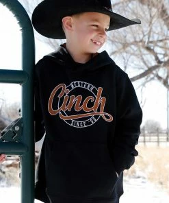 Boys Cinch Black Pullover Hoodie