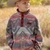 Outerwear Boys Cinch Burgundy Polar Fleece Jacket