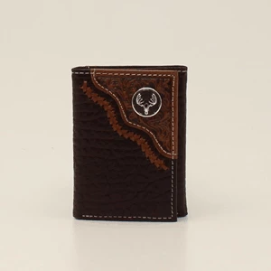 M & F Wallets Nocona Trifold Deer Skull Brown Wallet 1 M & F Wallets Nocona Trifold Deer Skull Brown Wallet
