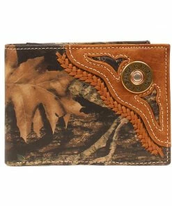 M & F Wallets Nocona Camo Shotgun Shell Leather Bi-Fold Wallet