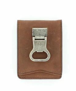 M & F Leather Wallet With Silver Money Clip Wallets