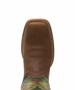 Men's R. Watson Mad Cat Tan Cow/Emerald Green Cowhide Boot