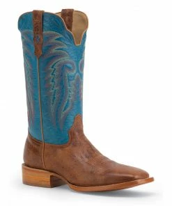 Men's R. Watson Palamino Tan Cowhide/Baby Blue Goat Boot