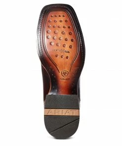 Men's Ariat Cyclone Stirrup Brown/Roaring Turquoise Wide Square Toe Boot