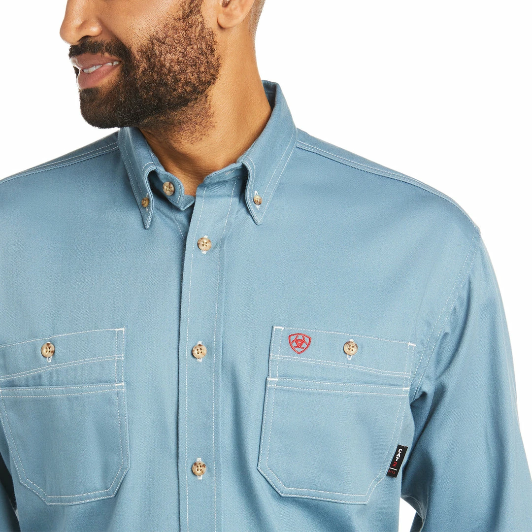 Frey Outfitters Fire Resistant Shirts Ariat FR Steel Blue Vented Work Shirt 3 Frey Outfitters Fire Resistant Shirts Ariat FR Steel Blue Vented Work Shirt