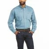 Frey Outfitters Fire Resistant Shirts Ariat FR Steel Blue Vented Work Shirt