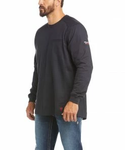 Fire Resistant Clothing Men's Ariat FR Air Rig Life Graphic Long Sleeve Black Shirt