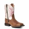 Kid's Ariat Adobe Tan/Pearlized Pink Boot Kids Boots