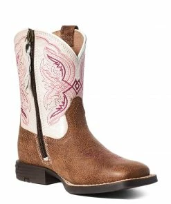 Kid's Ariat Adobe Tan/Pearlized Pink Boot Kids Boots