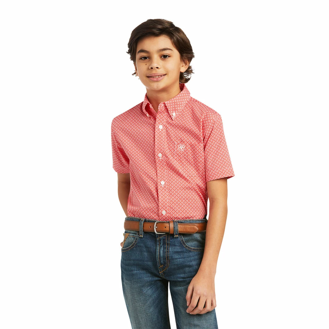 Kid's Boys Ariat Keaton Classic Short Sleeve Shirt 1 Kid's Boys Ariat Keaton Classic Short Sleeve Shirt