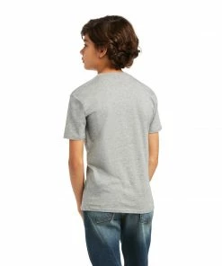 Boys Ariat Blends Athletic Heather Short Sleeve T-Shirt Boy's Western Shirts