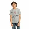 Boys Ariat Blends Athletic Heather Short Sleeve T-Shirt Boy's Western Shirts