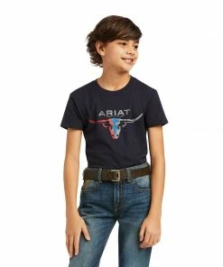 Boys Ariat Bred In The USA Short Sleeve T-Shirt Boy's Western Shirts