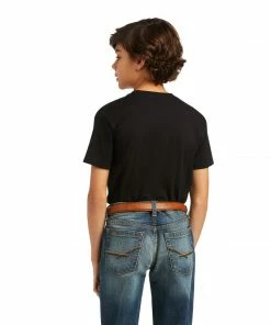 Boy's Western Shirts Boys Ariat Black Viva Mexico Short Sleeve T-Shirt