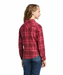 Girl's Western Shirts Girls Ariat Adobe Plaid Long Sleeve Shirt