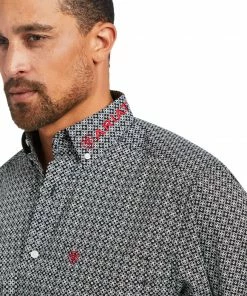 Men's Ariat Team Russ Black Classic Long Sleeve Shirt 6 Men's Ariat Team Russ Black Classic Long Sleeve Shirt