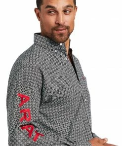 Men's Ariat Team Russ Black Classic Long Sleeve Shirt 7 Men's Ariat Team Russ Black Classic Long Sleeve Shirt