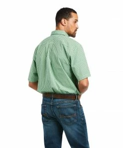 Men's Ariat Pro Dean Classic Parrot Green Short Sleeve Shirt