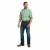 Men's Ariat Pro Dean Classic Parrot Green Short Sleeve Shirt
