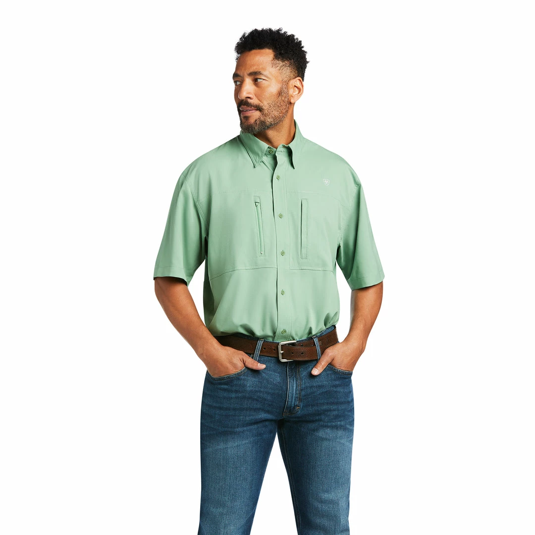 Short Sleeve Shirts Men's Ariat VentTek Classic Turf Green Short Sleeve Shirt 1 Short Sleeve Shirts Men's Ariat VentTek Classic Turf Green Short Sleeve Shirt