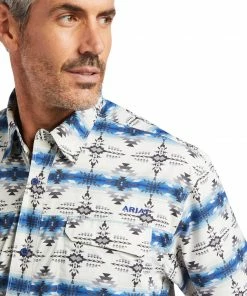 Ariat Men's Venttek Outbound Twill Blue Serape Short Sleeve Button Down Shirt Short Sleeve Shirts 5 Ariat Men's Venttek Outbound Twill Blue Serape Short Sleeve Button Down Shirt Short Sleeve Shirts