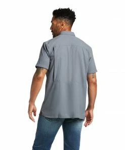 Men's Ariat VentTek Outbound Fitted Carbon Zero Short Sleeve Shirt