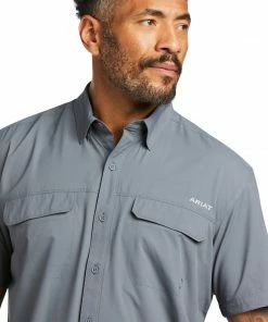 Men's Ariat VentTek Outbound Fitted Carbon Zero Short Sleeve Shirt 6 Men's Ariat VentTek Outbound Fitted Carbon Zero Short Sleeve Shirt