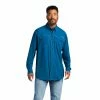 Men's Ariat VentTek Outbound Fluid Teal Long Sleeve Shirt Long Sleeve Shirts
