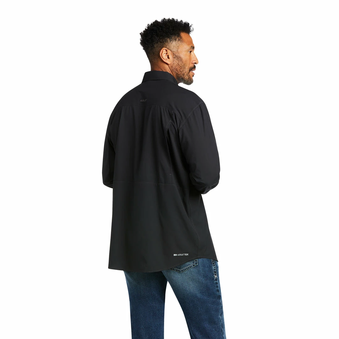 Men's Ariat VentTek Outbound Classic Fit Black Long Sleeve Shirt 2 Men's Ariat VentTek Outbound Classic Fit Black Long Sleeve Shirt