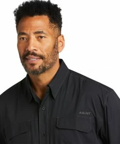 Men's Ariat VentTek Outbound Classic Fit Black Long Sleeve Shirt 5 Men's Ariat VentTek Outbound Classic Fit Black Long Sleeve Shirt
