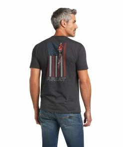 Men's Ariat Farm Charcoal Heather Short Sleeve T-Shirt T-Shirts/Polos