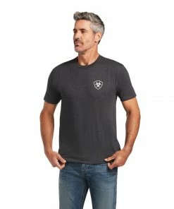Men's Ariat Farm Charcoal Heather Short Sleeve T-Shirt T-Shirts/Polos