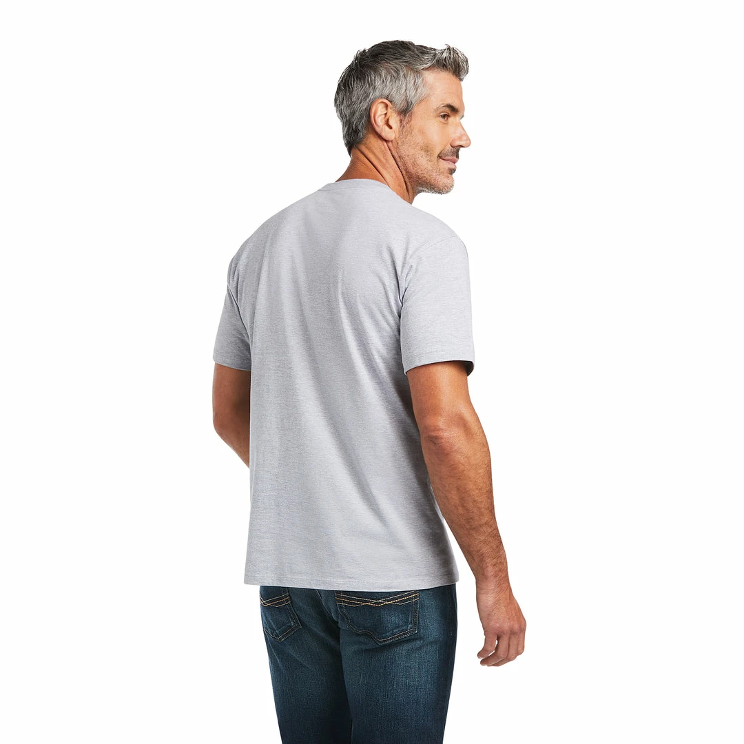 Men's Ariat Hibiscus Athletic Heather Short Sleeve Shirt 2 Men's Ariat Hibiscus Athletic Heather Short Sleeve Shirt